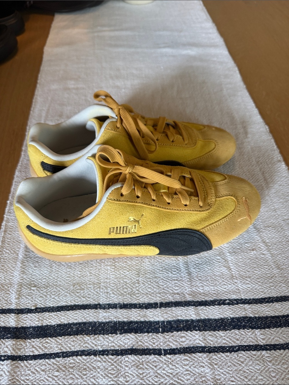 Puma Yellow Suede Speedcat Low-Top Sneakers - Picture 2 of 3